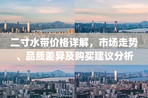二寸水带价格详解，市场走势、品质差异及购买建议分析