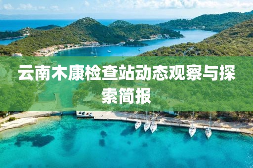 云南木康检查站动态观察与探索简报