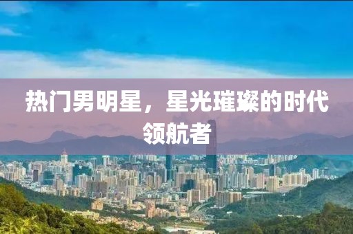热门男明星，星光璀璨的时代领航者