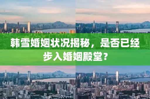 韩雪婚姻状况揭秘，是否已经步入婚姻殿堂？