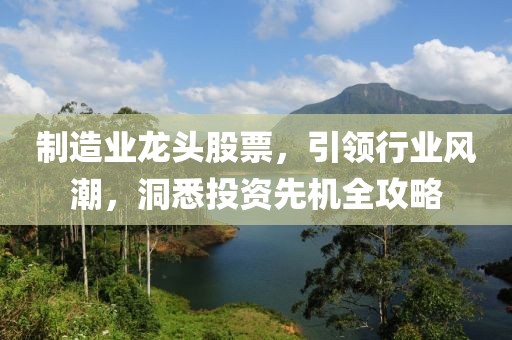 制造业龙头股票，引领行业风潮，洞悉投资先机全攻略