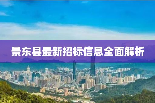 景东县最新招标信息全面解析