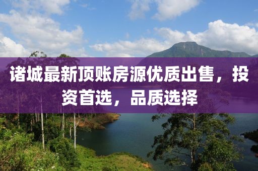 诸城最新顶账房源优质出售，投资首选，品质选择