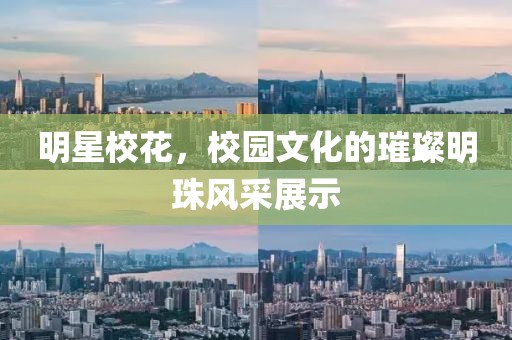 明星校花，校园文化的璀璨明珠风采展示