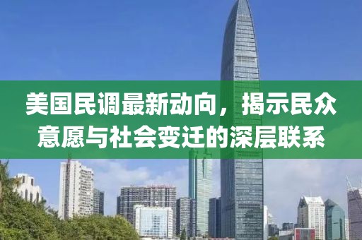 美国民调最新动向，揭示民众意愿与社会变迁的深层联系