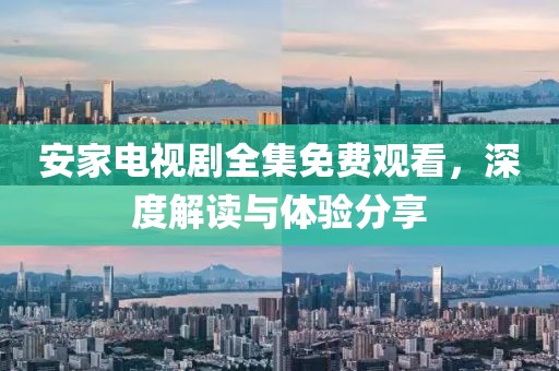 安家电视剧全集免费观看，深度解读与体验分享