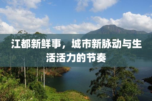 江都新鲜事，城市新脉动与生活活力的节奏