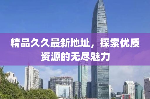 精品久久最新地址，探索优质资源的无尽魅力