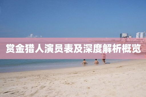 赏金猎人演员表及深度解析概览