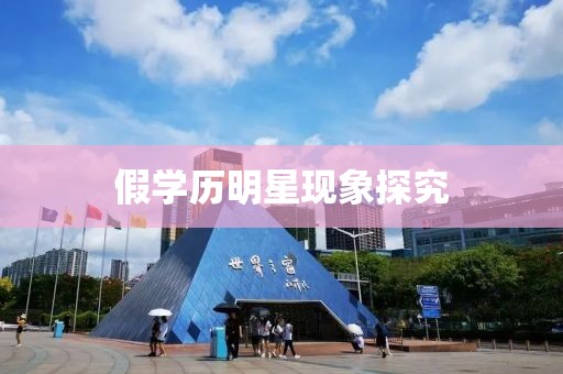 假学历明星现象探究