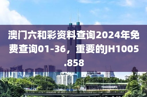 澳门六和彩资料查询2024年免费查询01-36，重要的JH1005.858