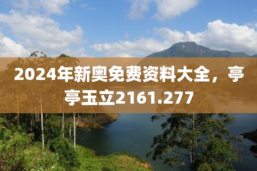 2024年新奥免费资料大全，亭亭玉立2161.277