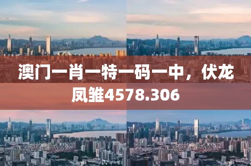 澳门一肖一特一码一中，伏龙凤雏4578.306