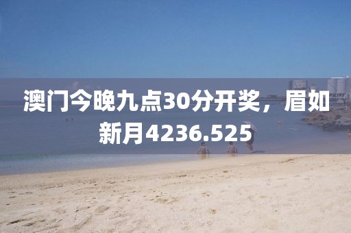 澳门今晚九点30分开奖，眉如新月4236.525