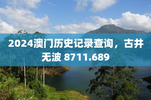 2024澳门历史记录查询，古井无波 8711.689