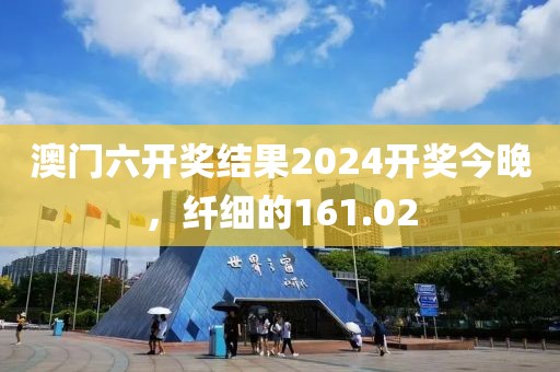 澳门六开奖结果2024开奖今晚，纤细的161.02