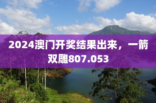 2024澳门开奖结果出来，一箭双雕807.053