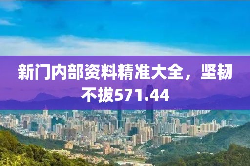 新门内部资料精准大全，坚韧不拔571.44