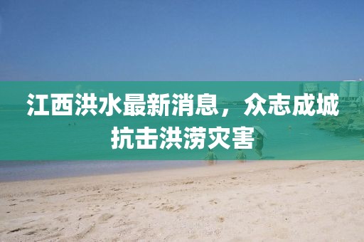 江西洪水最新消息，众志成城抗击洪涝灾害