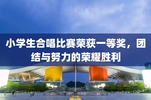 小学生合唱比赛荣获一等奖，团结与努力的荣耀胜利